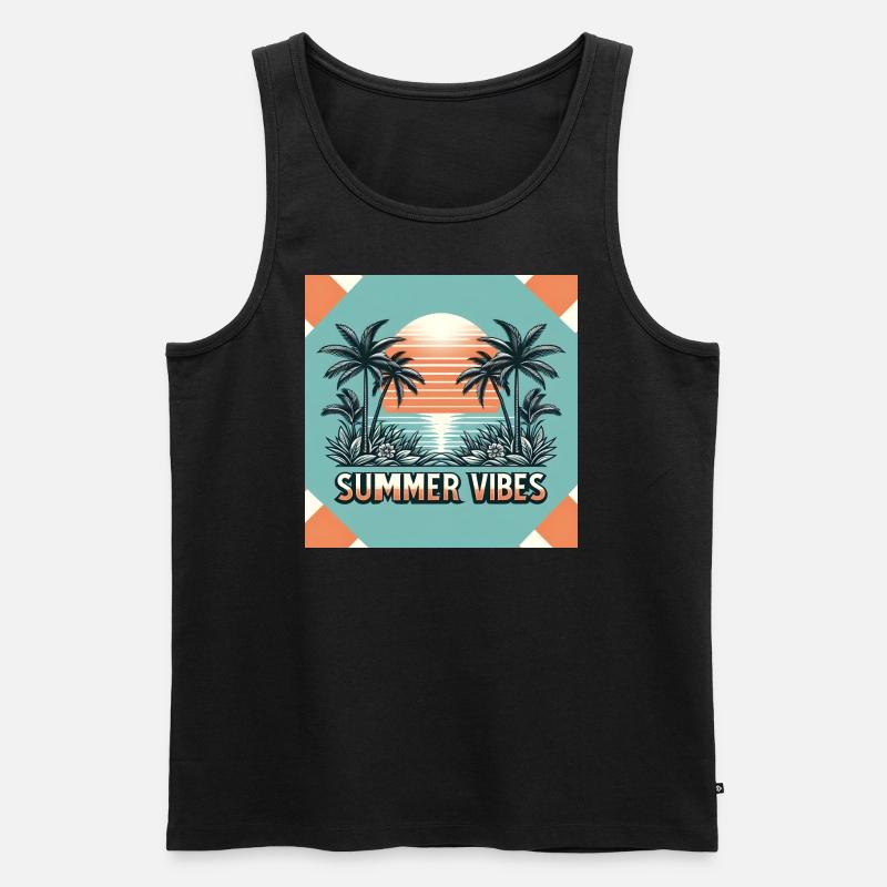 Summer Vibes - Männer Premium Bio Tank Top - Schwarz