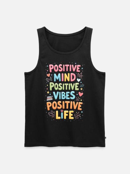 Positivity - Men's Premium Organic Tank Top - black