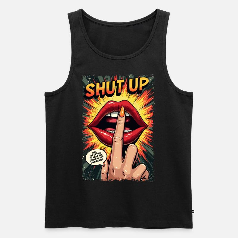 Mein eigenes Genie - Männer Premium Bio Tank Top - Schwarz