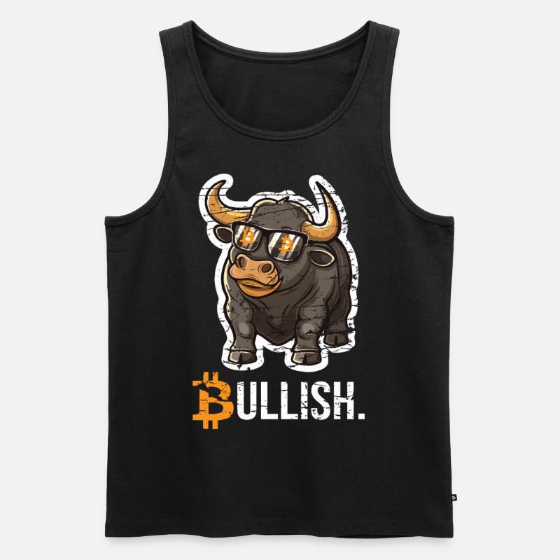 Bitcoin Bulle - Männer Premium Bio Tank Top - Schwarz