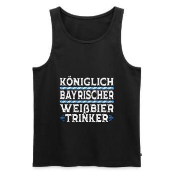 Königlich Bayrischer Weißbier Trinker Brauer - Männer Premium Bio Tank Top - Schwarz - Vorne - Michal (187cm)