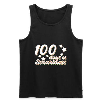 100 days of school Geschenkidee - Männer Premium Bio Tank Top - Schwarz - Vorne - Michal (187cm)
