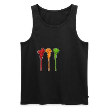 Beautiful Tulips Florist Poison - Men's Premium Organic Tank Top - black - Front - Michal (187cm)