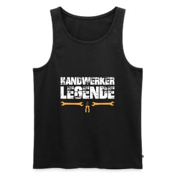 Handwerker Legende - Männer Premium Bio Tank Top - Schwarz - Vorne - AI Model Male 178 light (178cm)