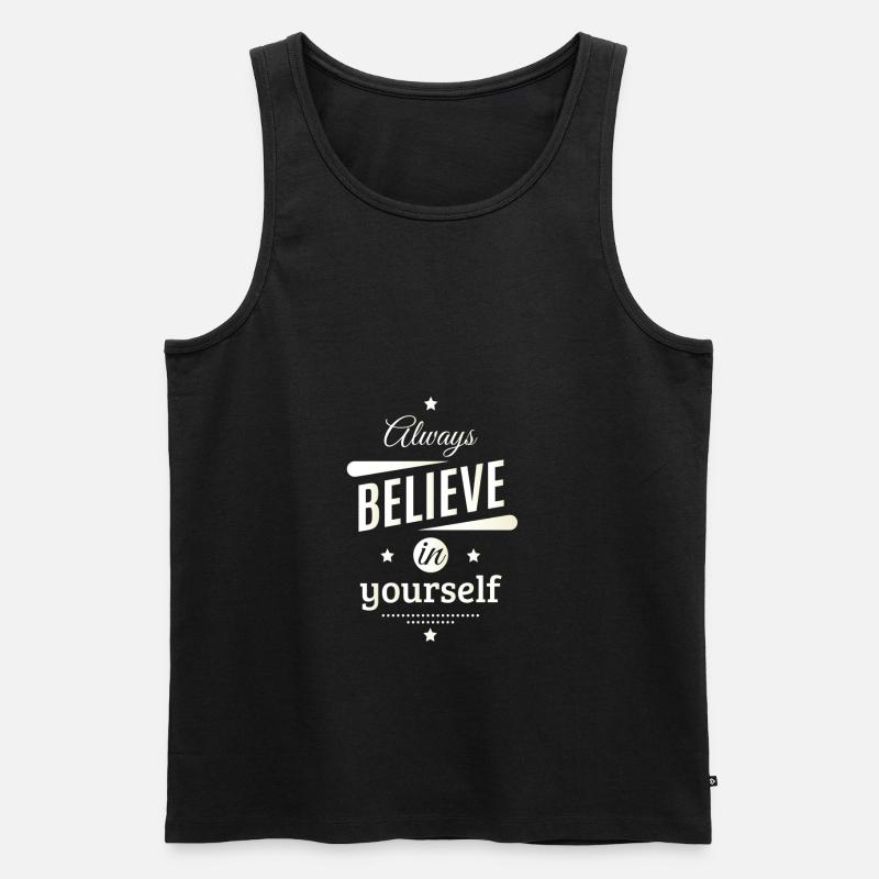 Glaube - Männer Premium Bio Tank Top - Schwarz