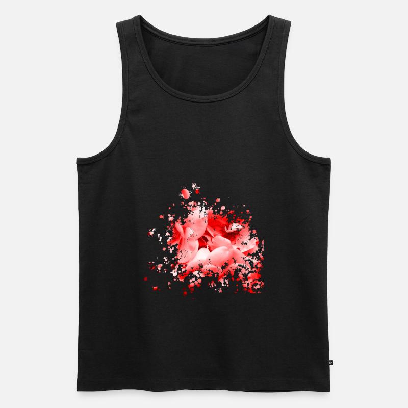 Blume - Männer Premium Bio Tank Top - Schwarz