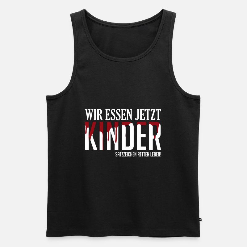 Deutsch Witz Lehrer Satzzeichen Geschenk - Männer Premium Bio Tank Top - Schwarz