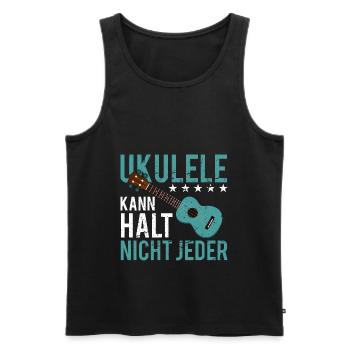 Ukulele kleine Gitarre Ukulelist - Männer Premium Bio Tank Top - Schwarz - Vorne - AI Model Male 178 light (178cm)