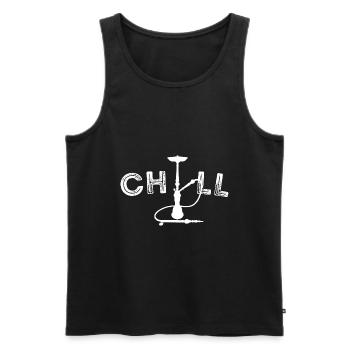 Chill Shisha Shirt Drôle - Débardeur bio Premium Homme - noir - Devant - Michal (187cm)