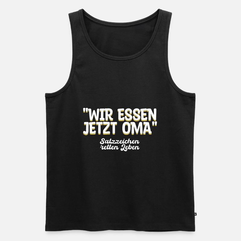 Oma Deutsch Lehrer Geschenk - Männer Premium Bio Tank Top - Schwarz