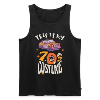 Das ist mein 70er Jahre Kostüm Grunge Effekt - Männer Premium Bio Tank Top - Schwarz - Vorne - Michal (187cm)