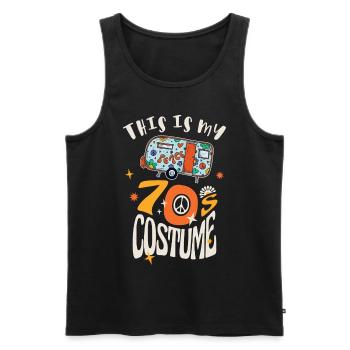 This is my 70s Costume - Men's Premium Organic Tank Top - black - Front - Michal (187cm)
