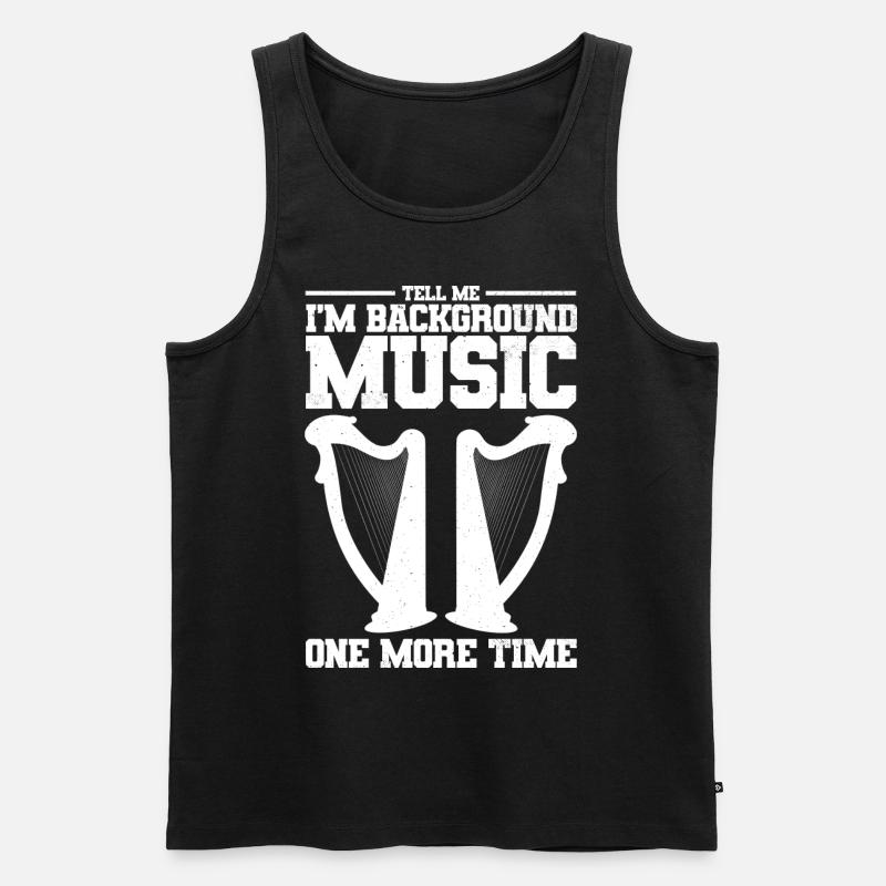 Harfe Musikinstrument - Männer Premium Bio Tank Top - Schwarz