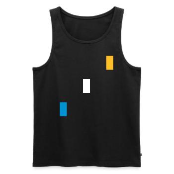 Ornament - Rechteck- Muster - Vektor - Männer Premium Bio Tank Top - Schwarz - Vorne - Michal (187cm)