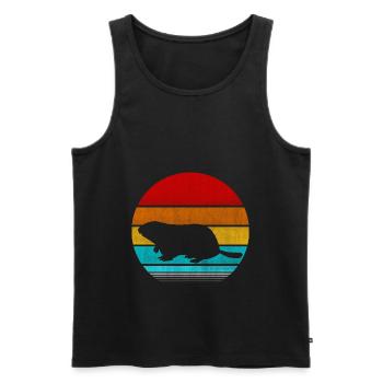groundhog - Men's Premium Organic Tank Top - black - Front - AI Model Male 178 light (178cm)