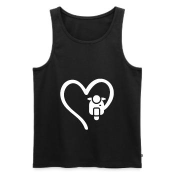 Scooter Heart Scooter - Men's Premium Organic Tank Top - black - Front - Michal (187cm)