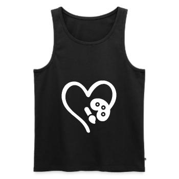 Painter Heart Art Lovers - Men's Premium Organic Tank Top - black - Front - Michal (187cm)