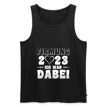 Firmung 2023 ich war dabei Firmling - Männer Premium Bio Tank Top - Schwarz - Vorne - AI Model Male 178 light (178cm)