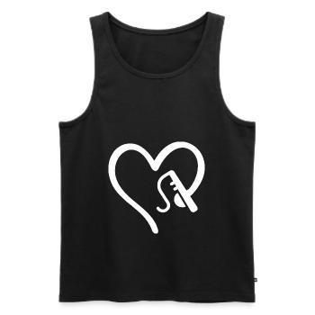 Anglers Love Fishing Fishing - Men's Premium Organic Tank Top - black - Front - AI Model Male 178 light (178cm)
