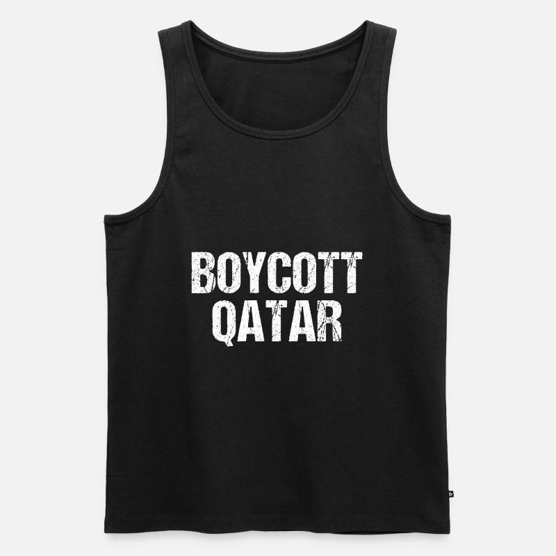 Boykott Katar Geschenk - Männer Premium Bio Tank Top - Schwarz