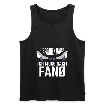 Fanö Robben Nordseeinsel - Männer Premium Bio Tank Top - Schwarz - Vorne - Michal (187cm)