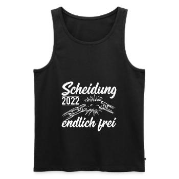 Scheidung 2022 endlich frei Exfrau Exmann - Männer Premium Bio Tank Top - Schwarz - Vorne - AI Model Male 178 light (178cm)