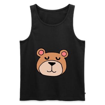 Cute Bear Bear Boys Girl Birthday - Men's Premium Organic Tank Top - black - Front - AI Model Male 178 light (178cm)