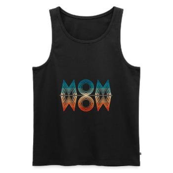 MOM WOW Mirror - Männer Premium Bio Tank Top - Schwarz - Vorne - AI Model Male 178 light (178cm)