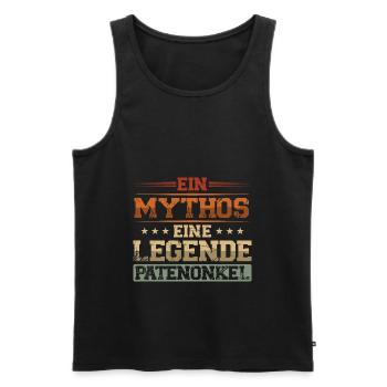 Ein Mythos eine Legende Patenonkel Taufpate - Männer Premium Bio Tank Top - Schwarz - Vorne - Michal (187cm)