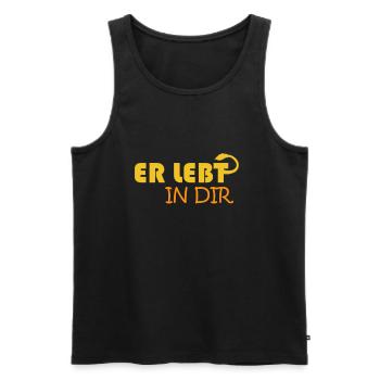 Er lebt in dir - König der Löwen T-Shirt - Männer Premium Bio Tank Top - Schwarz - Vorne - AI Model Male 178 light (178cm)