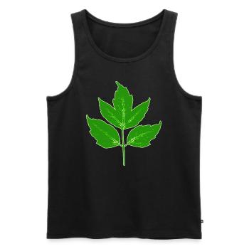 Blatt - Eschen Ahorn. - Männer Premium Bio Tank Top - Schwarz - Vorne - AI Model Male 178 light (178cm)