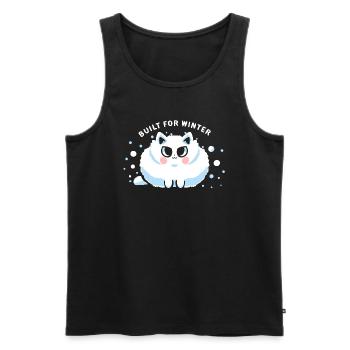 Built For Winter - Men's Premium Organic Tank Top - black - Front - AI Model Male 178 light (178cm)