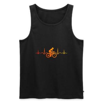 Femmes Cyclistes Homme Cyclisme Cyclisme - Débardeur bio Premium Homme - noir - Devant - Michal (187cm)