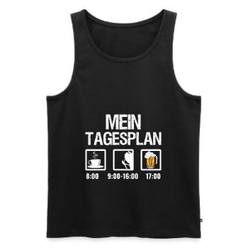 Kletterer Tagesplan Klettern - Männer Premium Bio Tank Top - Schwarz - Vorne - Michal (187cm)