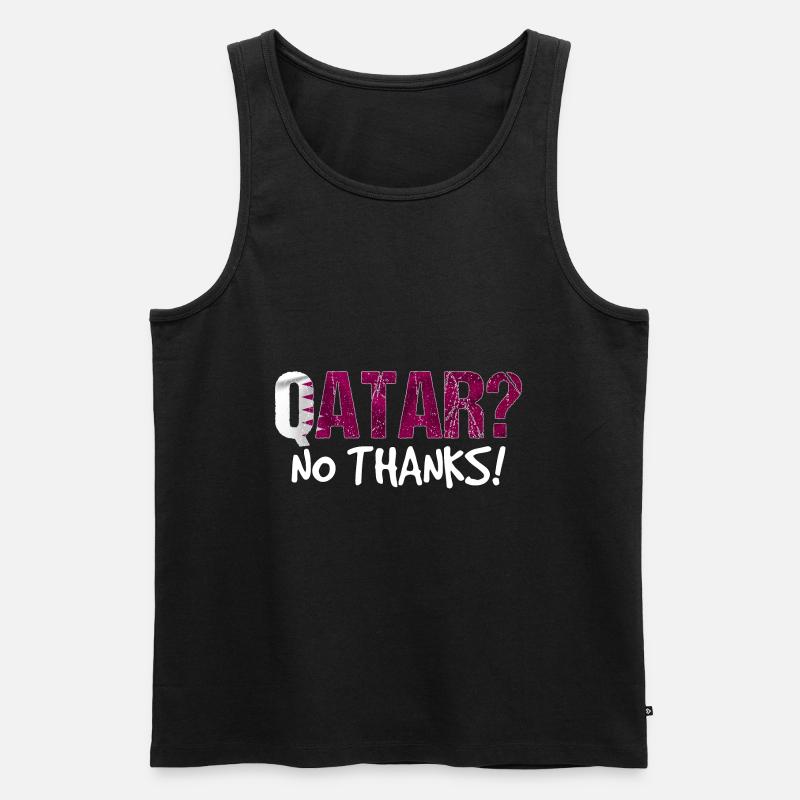 Katar Boykott Flagge Geschenk - Männer Premium Bio Tank Top - Schwarz