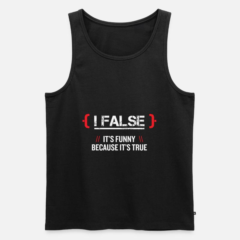 False Programmmierer - Männer Premium Bio Tank Top - Schwarz