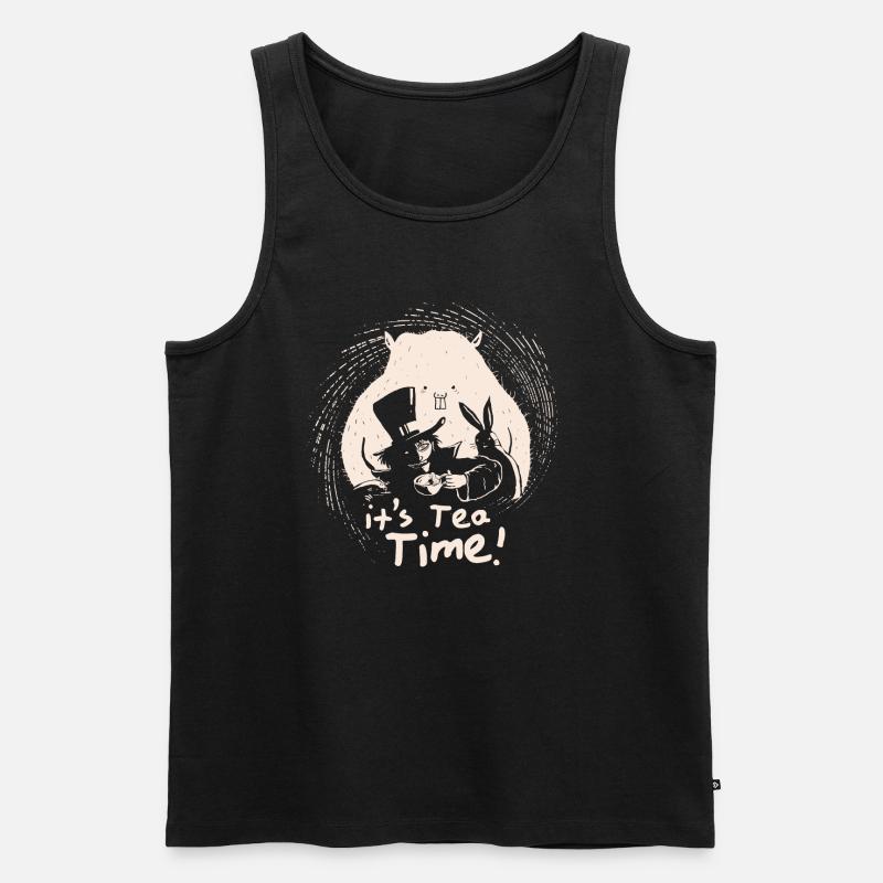 Teezeit! - Männer Premium Bio Tank Top - Schwarz