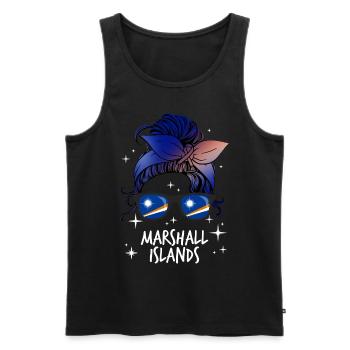 Marshall Islands - Men's Premium Organic Tank Top - black - Front - AI Model Male 178 light (178cm)
