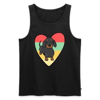 Easily Distracted by wieners - Men's Premium Organic Tank Top - black - Front - AI Model Male 178 light (178cm)