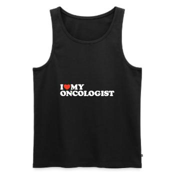 I love my Oncologist Heart Shirt - Men's Premium Organic Tank Top - black - Front - Michal (187cm)