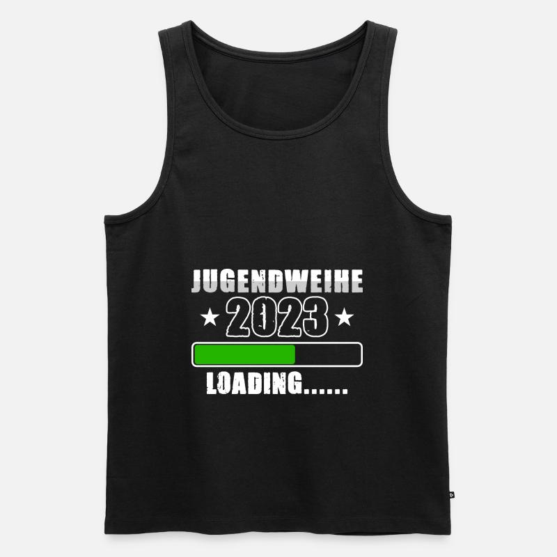 Jugendweihe 2023 Loading - Männer Premium Bio Tank Top - Schwarz