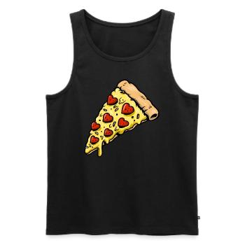 New - Men's Premium Organic Tank Top - black - Front - AI Model Male 178 light (178cm)