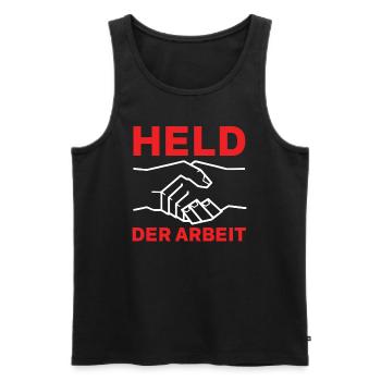 Held der Arbeit DDR Osten Ostdeutschland Geschenk - Männer Premium Bio Tank Top - Schwarz - Vorne - Michal (187cm)