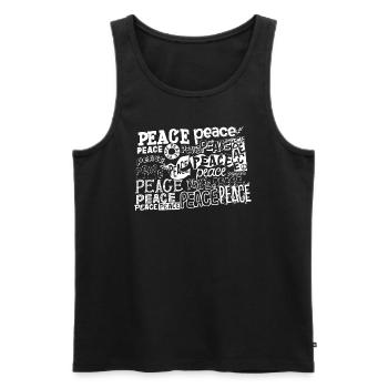 Peace - no war - peace - Men's Premium Organic Tank Top - black - Front - AI Model Male 178 light (178cm)
