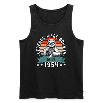 Legends Were Born In May 1954 Sloth Sloth - Men's Premium Organic Tank Top - black - Front - Michal (187cm)