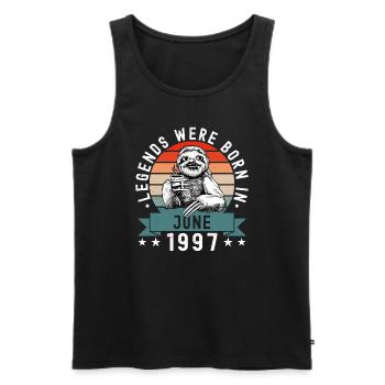 Legends Were Born In June 1997 Sloth Sloth - Men's Premium Organic Tank Top - black - Front - Michal (187cm)
