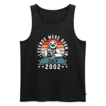 Legends Were Born In July 2002 Sloth Sloth - Men's Premium Organic Tank Top - black - Front - Michal (187cm)