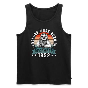 Legends Were Born In December 1952 Sloth Sloth - Men's Premium Organic Tank Top - black - Front - Michal (187cm)
