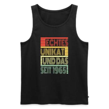 Truly unique since 1965 born 1965 birthday - Men's Premium Organic Tank Top - black - Front - Michal (187cm)