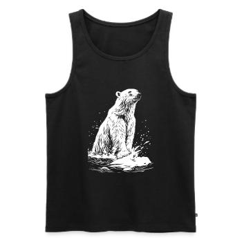 Polar bear - Men's Premium Organic Tank Top - black - Front - Michal (187cm)